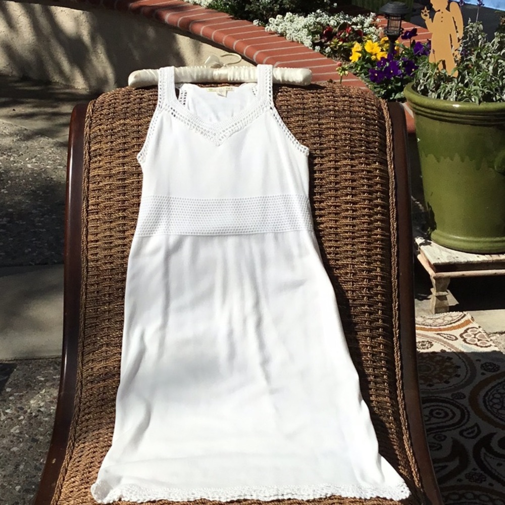 White Crochet Dress